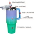 thumbnail image 2 of 40 oz Tumbler with Handle and Straw Lid | Vacuum Insulated Leak Proof Tumbler | Stainless Steel Water Bottle Cup Gifts for Dads Moms Women Men Him Her | Cream Checkered, 2 of 7