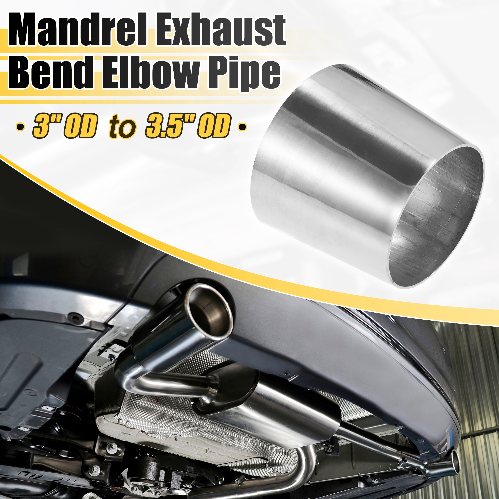 Unique Bargains Car Mandrel Exhaust Bend Elbow Pipe Concentric Reducer 1pcs 3"-3.5" OD