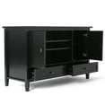 thumbnail image 4 of Warm Shaker 47 inch Wide Solid Wood TV Stand in Black For TVs up to 50 inches, 4 of 11