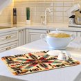 thumbnail image 6 of FREEAMG Indian Totem Design Dish Drying Mats Tableware Absorption Water Mat Home Decor Drying Pad for Kitchen Countertop, 18 X 24 Inch, 6 of 7