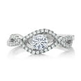 thumbnail image 2 of Gem Stone King 925 Sterling Silver Infinity Ring Set with Moissanite (0.87 Cttw) (Size 7), 2 of 3