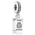 thumbnail image 5 of 2Pcs Silver Color Happy Birthday Charm Beads Pendant DIY Brand Bracelets Necklaces For Women Men Girl Jewelry Gift Special Offer, 5 of 5