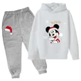 thumbnail image 3 of Conjuntos navideños para niños de Disney Mickey Mouse, ropa para niños, sudaderas con capucha y pantalones, conjunto de 2 piezas, chándales de dibujos animados para niños, ropa para niños pequeños, tr, 3 of 5