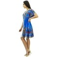 thumbnail image 3 of Bimba Women Short Polyester Button-Down Kaftan Beach Coverup Drawstring Caftan, 3 of 8