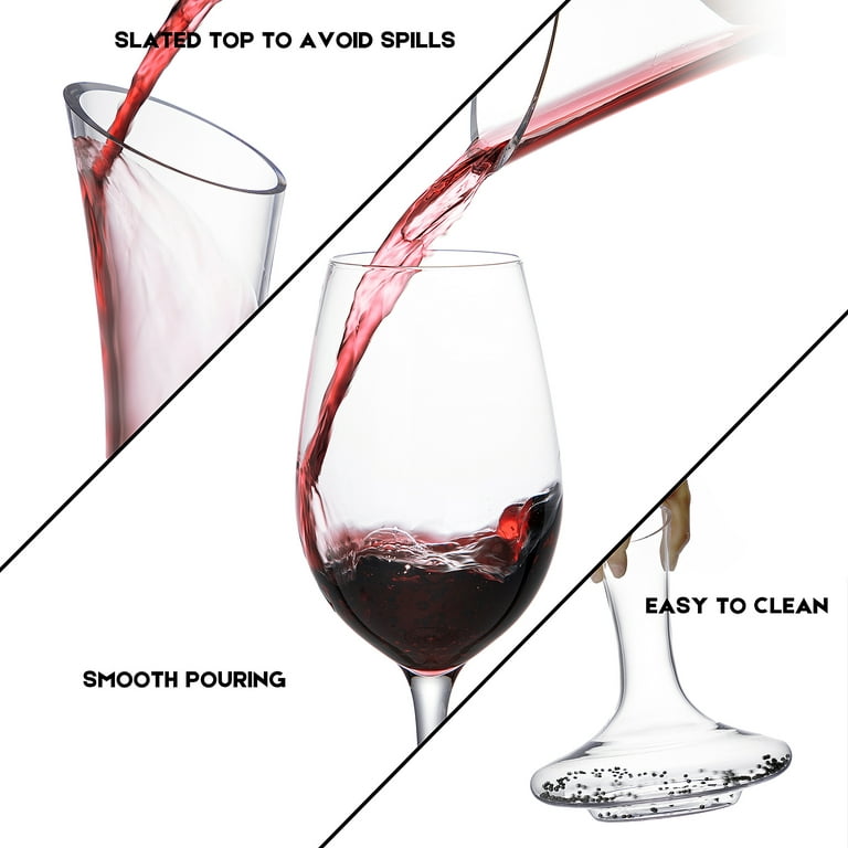 Le Chateau Wine Decanter - 100% Hand Blown Lead-Free Crystal Glass, Red Wine