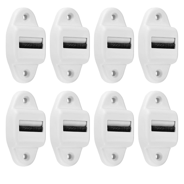 Lot de 8 Guides de Courroie pour Volet Roulant avec Rouleau et Brosse (Roulis jusqu'à 23mm de Largeur de Courroie)