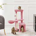 thumbnail image 6 of Alden Design 34.5" H Cat Tree Tower with Condo and Perches, Pink, 6 of 9