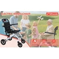 thumbnail image 5 of Portable Transit Travel Wheelchair, Folding Transport Wheelchairs for Adults and Seniors Support 180lbs, Narrow Doorways Wheel Chair, Lightweight Aluminum Wheelchair for Elderly, 5 of 9