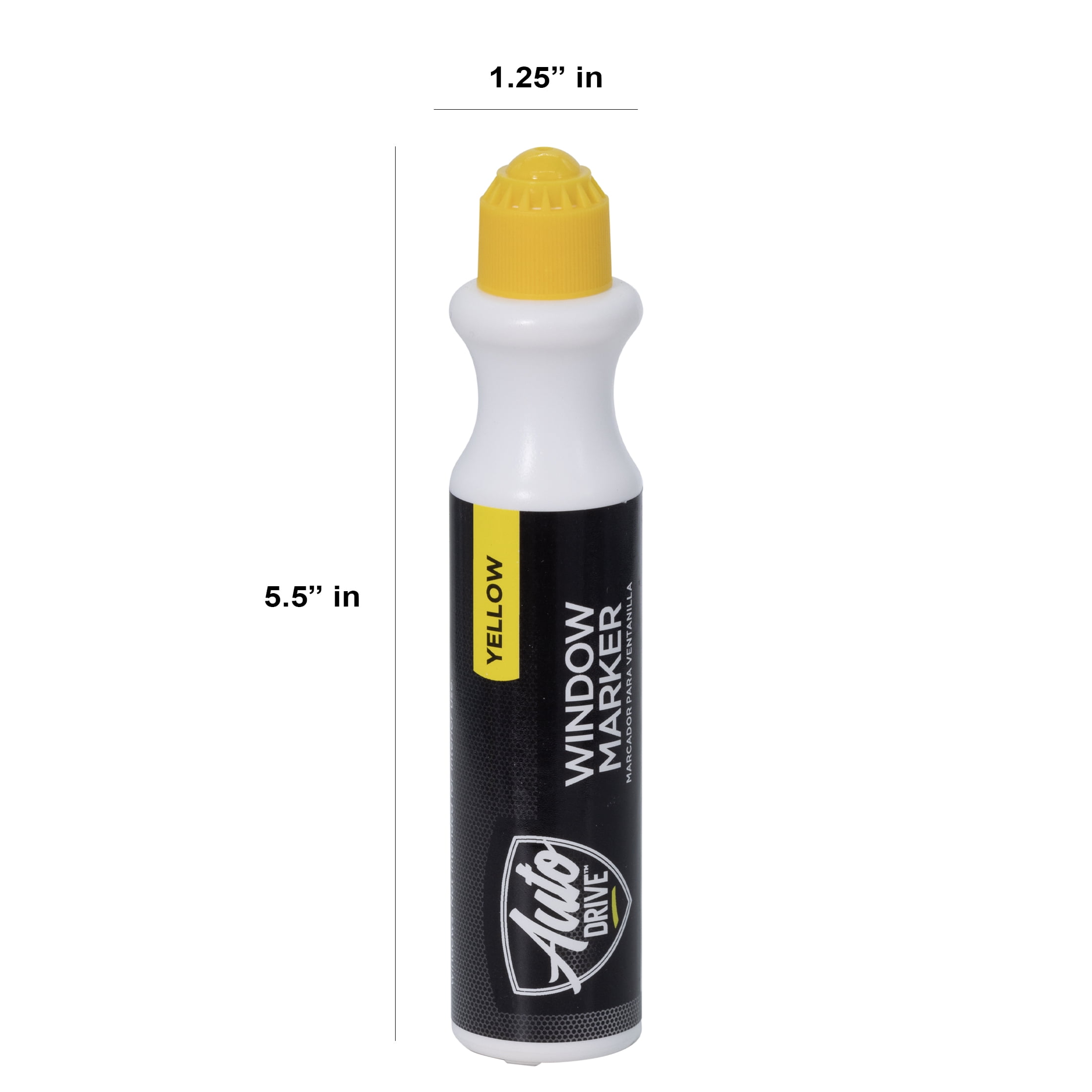 (2 pack) Auto Drive Yellow Weather-Resistant Automotive Window Marker by Chroma Graphics