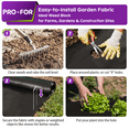 thumbnail image 5 of 4FT x 100FT 3.2oz Heavy Duty Weed Barrier Landscape Fabric – Premium Woven Ground Cover for Gardening, Farming & Driveways, Breathable Weed Control Cloth with 10 U-Shaped Securing Pegs, 5 of 7