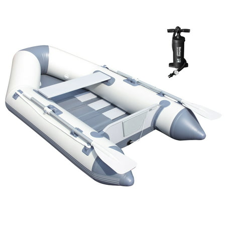 Bestway Hydro Force 91 Inch Caspian Pro Inflatable Boat Set with Oars and