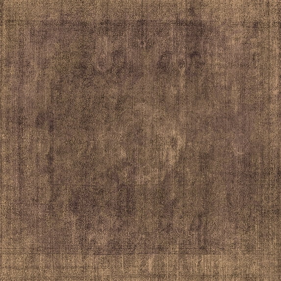 Ahgly Company Indoor Square Oriental Brown Industrial Area Rugs, 4' Square