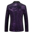thumbnail image 3 of Wancir Glitter Blazers for Men's Shawl Lapel Wedding Metallic Sports Coat Party Sparkly Suit Jackets, 3 of 3