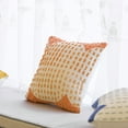 thumbnail image 5 of 16" Handwoven Cotton Throw Pillow Cover with Ribbed Line Dots and Wave Border, 5 of 7