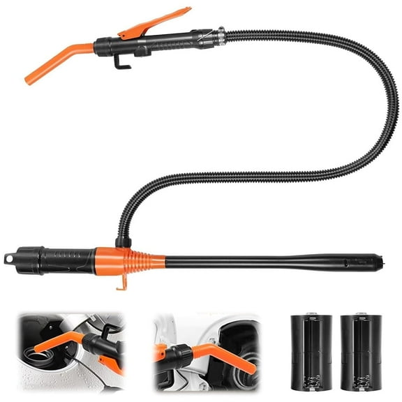 Annvch Portable Battery Powered Gas Transfer Pump, 2.4GPM Fuel/Water Transfer Pump, Handheld Liquid Transfer Pump, Battery Operated Electric Siphon Pump for Fuel Gas Kerosene Water