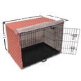 thumbnail image 6 of Vintage Dog Crate Cover, Tender Tracery of Oriental Inspired Ornament Repetition in Pastel Tone, Easy to Use Pet Kennel Cover Small Dogs Puppies Kittens, 7 Sizes, Dark Salmon Blush, by Ambesonne, 6 of 6