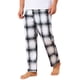 thumbnail image 5 of Pantalones de dormir para hombres estilo CHIC INSPIRAR con cintura elástica y cordón, pantalones de pijama casuales de cuadros 32 beige y negro, 5 of 6
