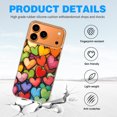thumbnail image 4 of Case For Apple iPhone Air / 17 Pro / 17 Pro Max Series Case, Slim Thin Transparent Flexible Clear TPU Shockproof Phone Case For iPhone 17 Series, Colorful Love Hearts (1), 4 of 6