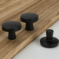 thumbnail image 2 of Homdiy 10 Pack Black Cabinet Knobs Kitchen Drawer Knobs Round Solid Cabinet Hardware, 2 of 6