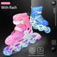 thumbnail image 4 of Yingyy Patins-Chaussures 2 en 1 Réglables à Roulettes Unisexes pour Enfants Intérieur Extérieur Parc Cour Terrain de Jeu Entraînement de Patinage pour Filles Rouge G, 4 of 9