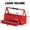 Red with Drawer, variant on Handy Tool Box, Portable Metal Tote Tray with comfortable grip handle, Tool Organization for Household, Warehouse, Repair Shop