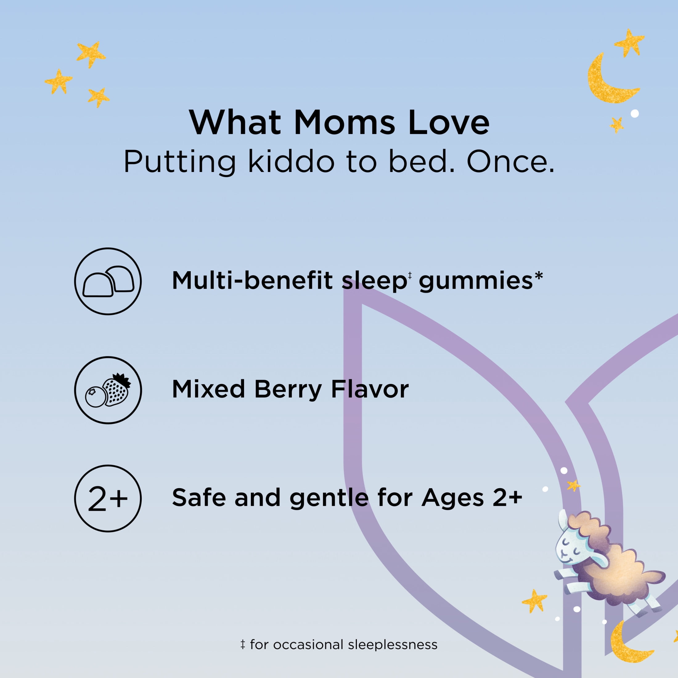Hyland's Kids Sleep Calm + Immunity w/ Melatonin Vegan Gummies, Sleep Support for Sleeplessness & Restlessness, Chamomile & Elderberry 60 ct