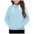 thumbnail image 4 of Kedxroy Girls Boys Hoodie Sweatshirt Solid Full Zip Jacket Casual Classic Tops Red,4-5 Years, 4 of 8