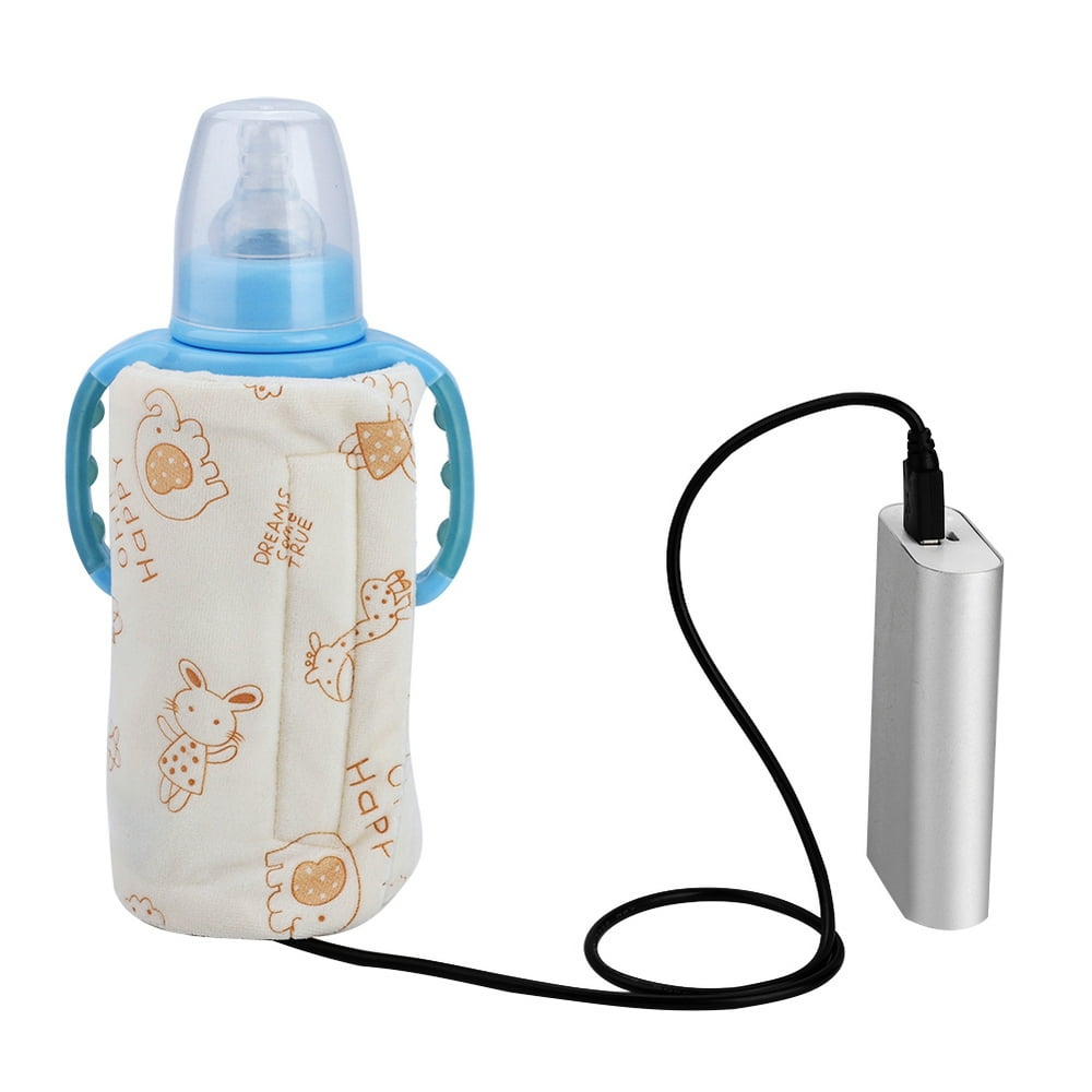 WALFRONT USB Portable Travel Mug Milk Warmer Heater Bottle