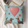 thumbnail image 3 of YINGXI Valentines Day Pillow Covers, Valentines Day Weenie Dog Gifts for Women, Valentines Day Decor, Valentines Day Gifts for Him Her Lover 24x24in, 3 of 5