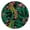 Round, variant on Round Tablecloth Romantic Aesthetic Floral Design, Elastic Waterproof Vinyl Table Cover with Back for Outdoor Garden Events