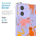 thumbnail image 4 of Naughty Cats Clear Case for iPhone 12 Mini,Aesthetic Art Design Case for Men Women,Unique Soft Transparent TPU Bumper Case Cover, 4 of 5