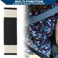 thumbnail image 3 of Unique Bargains Car Seat Belt Covers Plaid Pattern Shoulder Pad Seat Belt Pad Cover 6.5x23cm White, 3 of 7