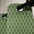 thumbnail image 3 of Ambesonne Green Grommet Curtain, Geometric Wave Like Shape, 50" x 84", Olive Green and White, 3 of 6