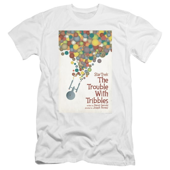 Star Trek Tos Episode 44 Premium Canvas Adult Slim Fit 30/1 T-Shirt White