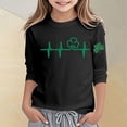 thumbnail image 2 of oqasdz Girls St. Patrick's Day Print Three Quarter Sleeve Graphic Tee Top for Kids Holiday Festive Party Lightweight Soft Durable Casual Outdoor, 2 of 4
