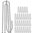thumbnail image 1 of 30pcs Stainless Steel 4 Prong Curtain Hooks Drapery Hooks Pinch Clips Replacement Hooks, 1 of 7