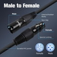 thumbnail image 4 of rycvaky 3 Pin Balanced DMX Cable 50ft 2 Pack, Shielded XLR Adapter Cord, DMX Stage Lighting Cable for Moving Head, Par Light, Spe, 4 of 7