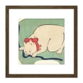 thumbnail image 1 of White Cat Playing String 1863 Utagawa Hiroshige 8X8 Inch Square Wooden Framed Wall Art Print Picture with Mount, 1 of 4