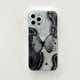 thumbnail image 1 of Funda trasera de silicona transparente para iPhone, carcasa con soporte de Mariposa Negra a la moda para iPhone 11 12 13 14 Pro Xs Max Mini XR X 7 8 14 Plus Fivean unisex, 1 of 2