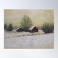 thumbnail image 2 of Two Barns, Winter Poster Wall Art, Modern Wall Decor For Living Room Bedroom, 12x18 UNFRAMED, 2 of 3