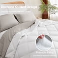 thumbnail image 4 of Flymme King Size Comforter Sets White,7 Pieces Bed in a Bag King Quilted Diamond Complete Bedding Sets with Comforter, Sheet, Pillowcases & Shams, 4 of 8