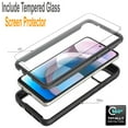 thumbnail image 4 of Circlemalls Case for Motorola One 5G ACE, + Screen Protector 12 Feet Drop Test Shockproof Transparent Cover (Black), 4 of 8