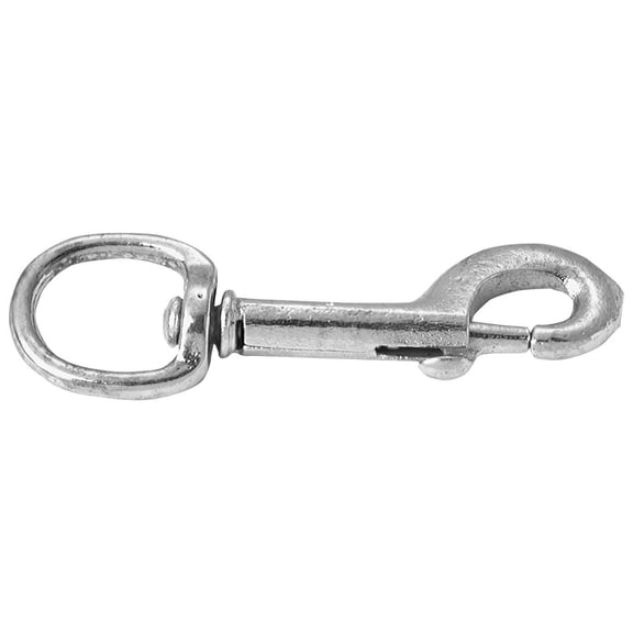 Campbell T7605801 Swiveling Bolt Snap, Malleable, Zinc Plated, 5/8" Round Eye, 3/8" Opening, 4" Length, 110 lbs Working Load Limit, Pack of 10