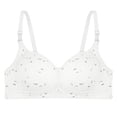 thumbnail image 4 of ALLLIST Full Coverage Women's Bras No Underwire Unlined Training Soft Floral White Bralette Ladie's Bras Size S-XL, 4 of 5