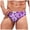 Purple, variant on XDZJLR Swim Briefs Men Fashion Casual Sequin Print Comfortable Swimming Spa Lace Up Swimsuit Trunks Soft Beachwear Blue