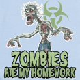 thumbnail image 2 of CafePress - Zombies Ate My Homework Infant Bodysuit - Baby Light Bodysuit, Size Newborn - 24 Months, 2 of 4