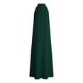 thumbnail image 6 of Xdegoge Maxi Dresses for Women Halter Neck Sleeveless Boho Beach Vacation Wear Flowy Loose Fit Pleated Ruched Design Lightweight Flowy Summer Dresses, 6 of 7