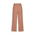 thumbnail image 3 of Women's Summer Casual Loose High-Waist Drawstring Straight Capri Pants , Beach Casual Long Pants, 3 of 6