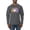 Charcoal, variant on Baseball Mom Cheetah Glitter Sports Mens Long Sleeve Shirt, Heather Grey, Medium