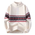 thumbnail image 2 of Yusimy Chandail en Tricot pour Homme Chandail à Manches Longues Chandail Extensible pour Homme Couleur Unie Bouton Col Ras du Cou Col Montant Style Décontracté, 2 of 3
